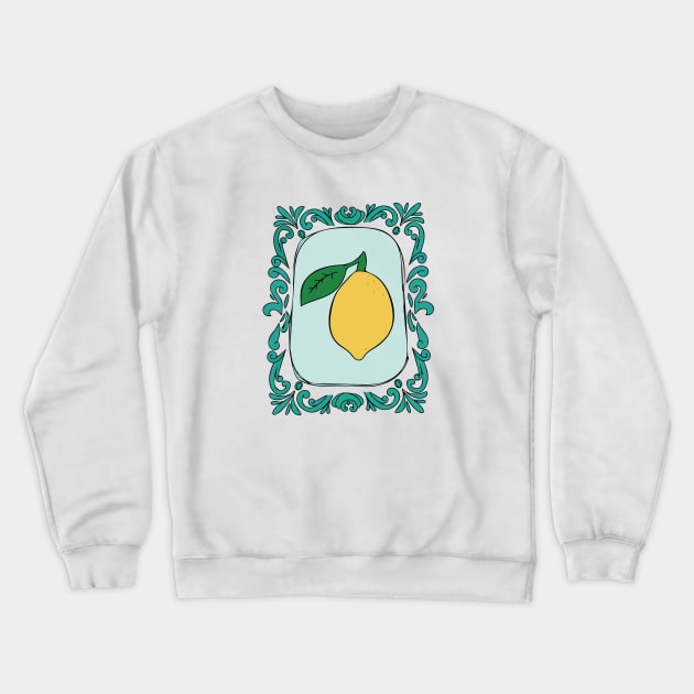 Lemon Framed Crewneck Sweatshirt by Nataliatcha23